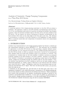 Analysis of Geometric Charge-Pumping Components in a Thin