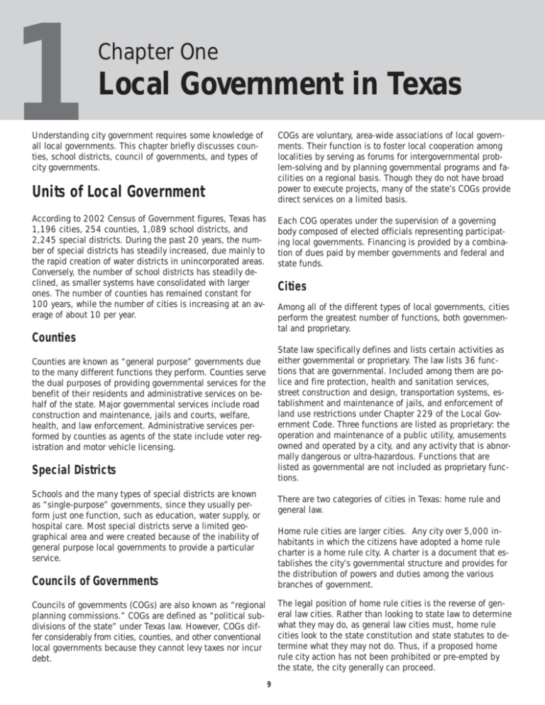 Local Government In Texas