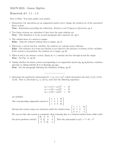 MACS-332A - Linear Algebra Homework #1: 1.1