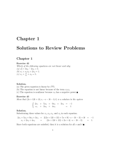 Chapter 1 Solutions to Review Problems