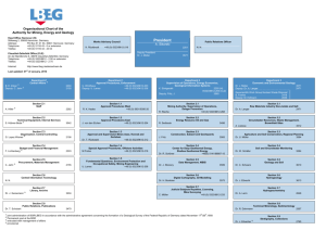Organisational Chart of the Authority for Mining, Energy and Geology