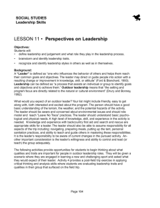 LESSON 11 • Perspectives on Leadership