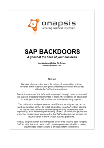 sap backdoors