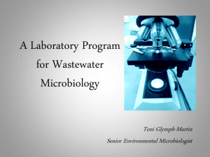 Developing A Laboratory Program for Wastewater Microbiology