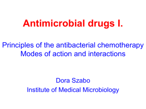 Antimicrobial drugs I.