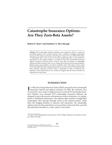 Catastrophe Insurance Options: Are They Zero