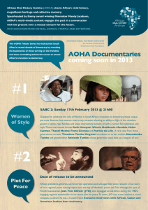 AOHA Documentaries coming soon in 2013