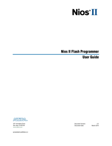 Nios II Flash Programmer User Guide