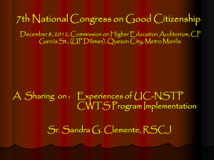 UC – NSTP - CWTS - Philippine Society for Public Administration