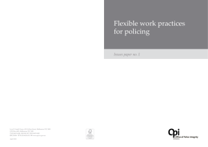 Flexible work practices for policing - Independent broad