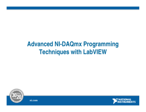 Advanced NI-DAQmx Programming Techniques with LabVIEW