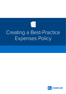 Creating a Best-Practice Expenses Policy