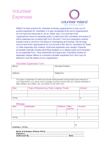 Volunteer Expenses Form
