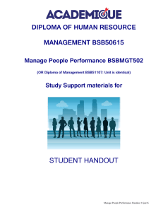 Manage people performance