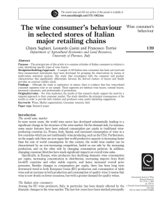 The wine consumer's behaviour in selected stores of Italian major