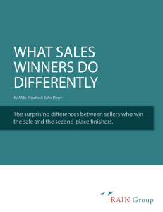 What Sales Winners Do Differently