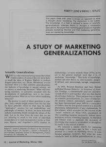 a study of marketing generalizations