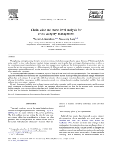 Chain-wide and store-level analysis for cross