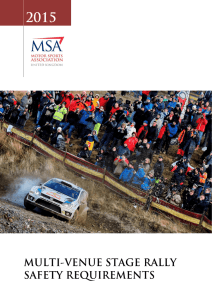 2015 Multi-Venue Stage Rally Safety Requirements