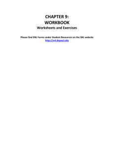 chapter 9: workbook - School for New Learning