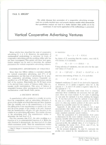 Vertical Cooperative Advertising Ventures