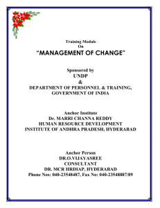 "management of change " training module