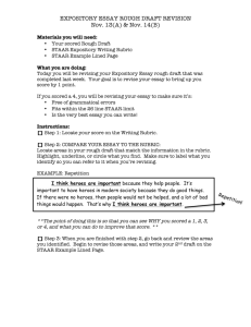 EXPOSITORY ESSAY ROUGH DRAFT REVISION Nov. 13(A) & Nov