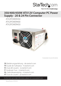 350/400/450W ATX12V Computer PC Power Supply