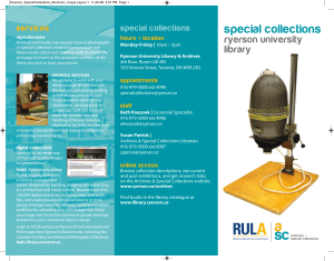 Ryerson Special Collections Brochure v4