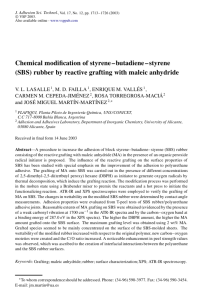 Chemical modification of styrene-butadiene-styrene (SBS