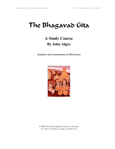 The Bhagavad Gita - Theosophical Society in America