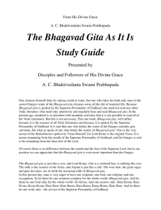 Bhagavad-gita Study Guide - The Hare Krishna Movement