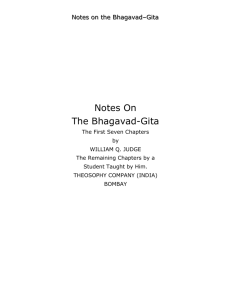 Notes on the Bhagavad Gita - United Lodge of Theosophists
