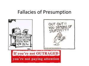 fallacies of presumption 2013