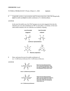 CHEMISTRY 1AA3 TUTORIAL PROBLEM SET 8 Week of March 11
