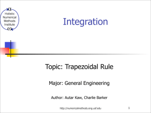 Trapezoidal Rule Integration