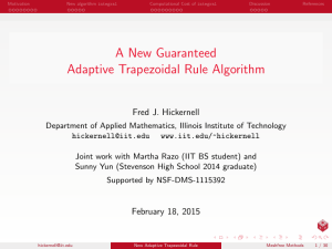 A New Guaranteed Adaptive Trapezoidal Rule Algorithm
