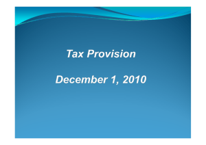 Tax Provision - AmCham Shanghai