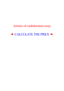 Articles of confederation essay - How to write an outline