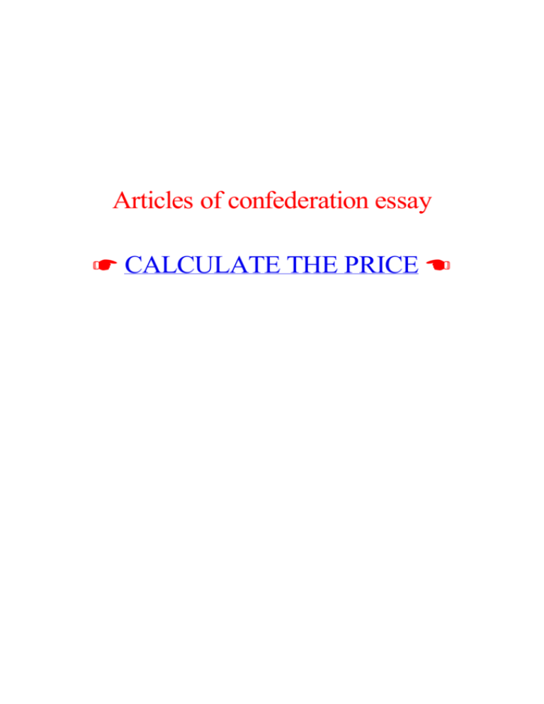 articles of confederation essay outline