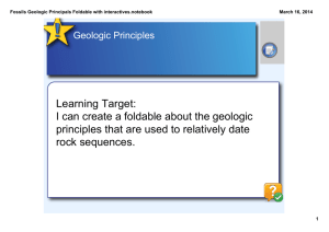 Fossils Geologic Principals Foldable with interactives.notebook