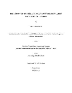 the impact of hiv/aids as a disaster on the population structure of