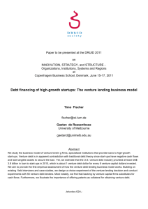 Debt financing of high-growth startups: The venture lending