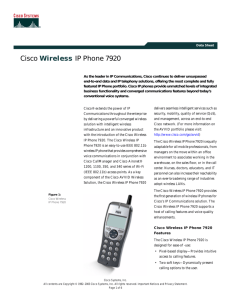 Cisco Wireless IP Phone 7920