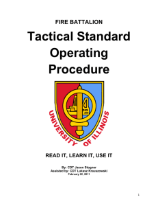 FIRE BATTALION Tactical Standard Operating Procedure