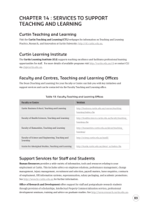 chapter 14 : services to support teaching and learning