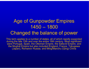 Age of Gunpowder Empires 1450 – 1800 Changed