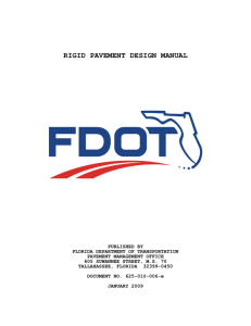 Rigid Pavement Design Manual - Florida Department of Transportation