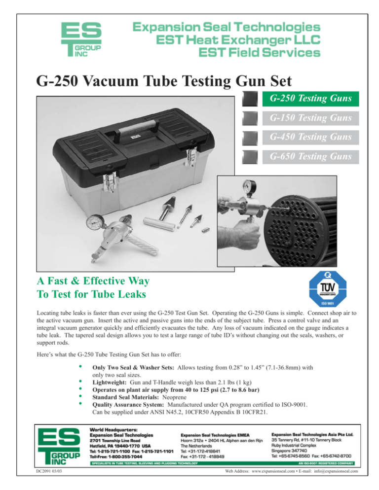 G250 Vacuum Tube Testing Gun Set