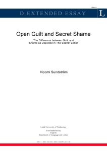 Open Guilt and Secret Shame: the difference between guilt and